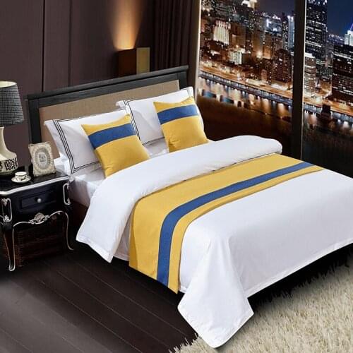 Home Decorative Red Bed Runner and Cushion Sets for hotels