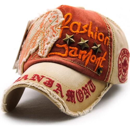 Cotton Baseball Cap Snapback Hat Summer Hip Hop Fitted Rivet Embroidery Mesh Hats for Men Women