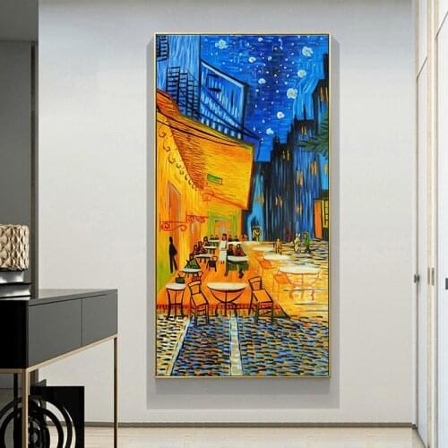 Van Gogh Vertical Canvas Painting Giclee Print Van Gogh Collection Posters Wall Picture for Living Room Porch Home Decor