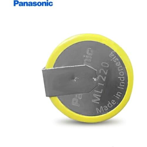 4pcs/lot Panasonic ML1220 3V Button Batteries Cell ML1220-T6 Lithium Battery with 2 Soldering Pins T6 for laptop motherboard