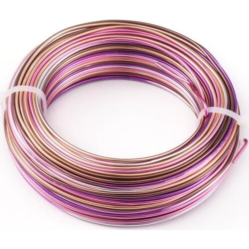 Pandahall Round Bonshai Aluminum Wire 1mm 1.5mm 2mm Aluminum Metal Wire For Jewelry Making Handcrafted Floral Colored Wire