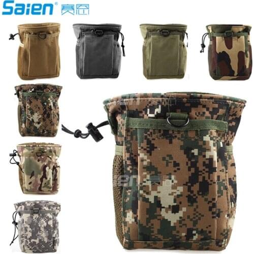 Small Molle Belt Tactical Magazine Dump Drop Reloader Pouch Bag W/ Mesh