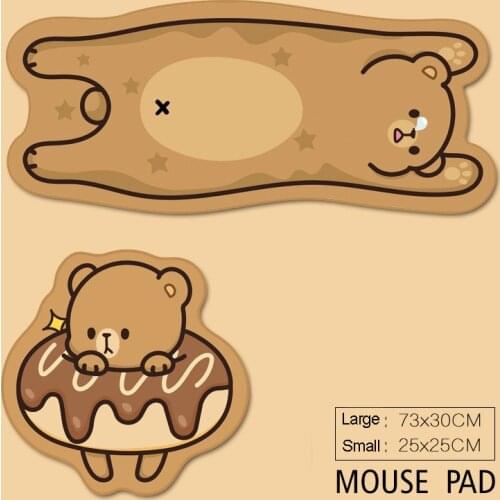 Kawaii Bear Cartoon Mouse Pad Large Home Office Game MousePad Resting Surface Dining Desk Writing Mat Non-slip Desk Laptop Pad