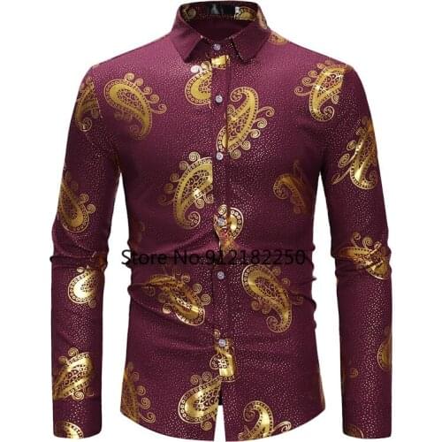Black Paisley Print Shirt Men Camisas Hombre 2021 Brand Slim Fit Long Sleeve Mens Button Down Dress Shirts Business Casual Shirt