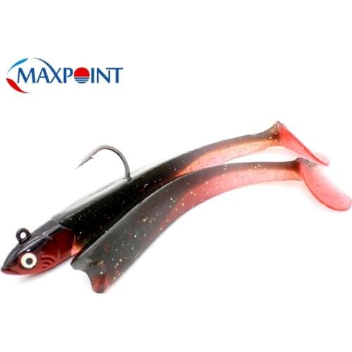 Saltwater Fishing Lure KIT at 8 CM Soft Bait and 12g Jig Head for Bass Rockfish SY080 #1+2#SET Shad