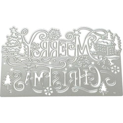 2021 New Merry Christmas Tree Metal Cutting Dies Stencil DIY Scrapbooking Album Template