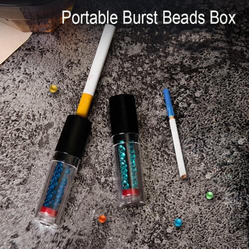 New Arrival Portable Cigarette Capsule Beads Filter Box 70PCS Mixed Black mint Fruit Flavor Bursting Cigarette balls With Pusher