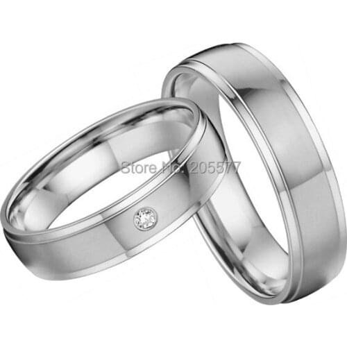 2014 classic European style custom health titanium engagement wedding bands couples rings sets