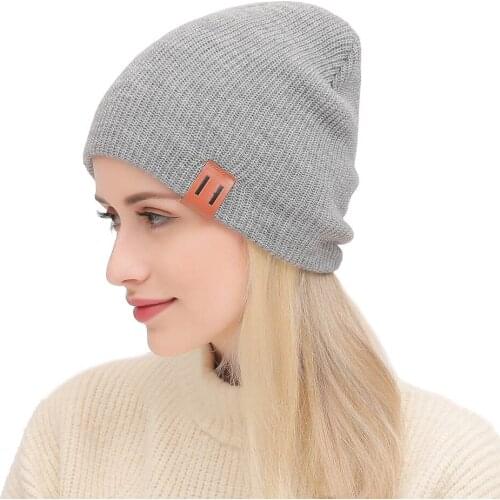Autumn/Winter 2020 New Fashion Pure Color Casual Cover Head Comfortable Mens and Womens Knitting Hats