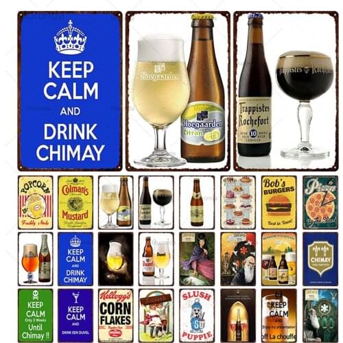 Keep Calm Beer Sign Champagne Metal Sign Metal Tin Sign Plate Drink Beer Coffee Bar Pub Club Plaque Home Decor Wall Decoration