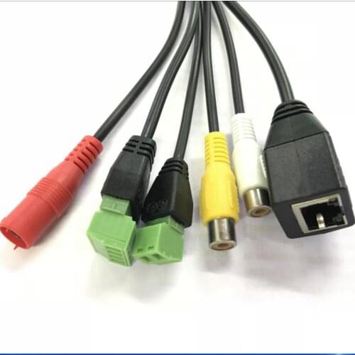 Smart Security BA RJ45+DC+Audio input+Audio output++RS485+Alarm CCTV cable for IP camera module for video surveillance system