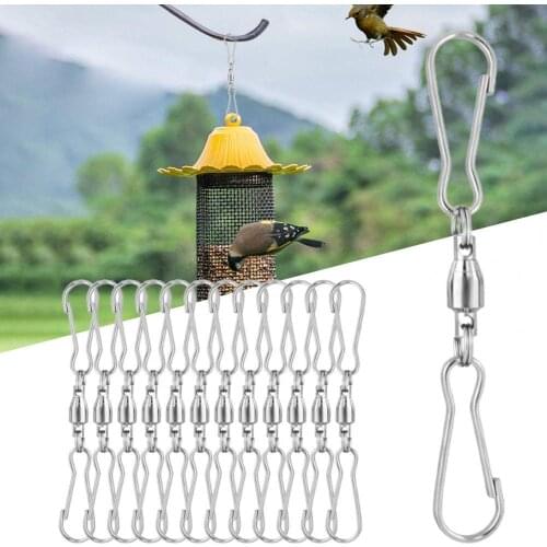 Versatile Stainless Steel Bird Feeder Spinning Clips for Wind Spinners
