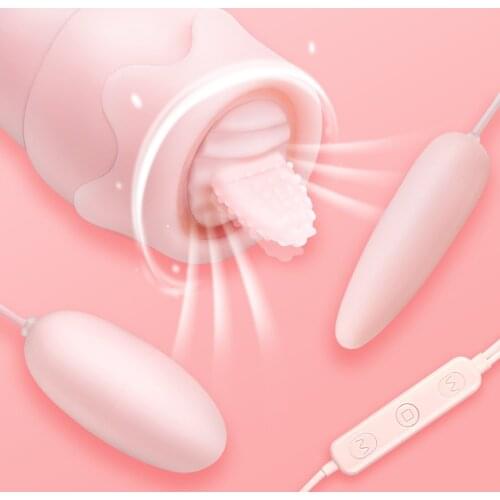 Tongue Vibrators 20 Modes USB Power Vibrating Eggs G-spot Massage Oral Licking Clitoris Stimulator Sex Toys for Women Adult Toys
