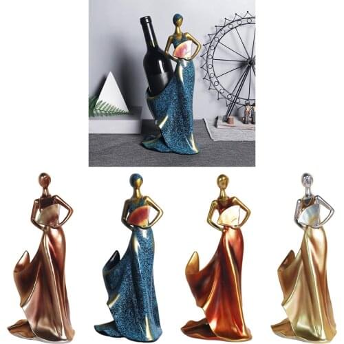 Resin Wine Rack,Classic Beauty Statue Wine Display Holder, Used for Kitchen Countertop Home Tabletop Wine Storage Stand