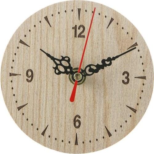 Vintage Rustic Wooden Wall Clock Home Decoration For Living Room Numbers Round Wall Clock Living Room Bedroom Home Decor Wall Cl