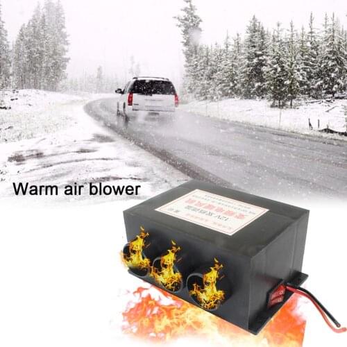 24V 800w Hole Car Heater Tungsten Heater 3 Air Outlet 3 Cooling Fan Used For Defrost Demist Deicing Instant Heating