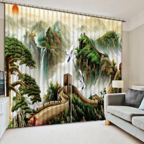Nature scenery curtains Landscape Scenery Beauty Digital Photo Printing Blackout 3D Curtains for Living Room Bedding Room Hotel
