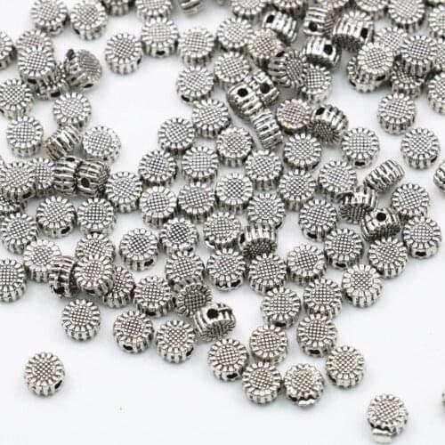 40PCS Accessories Spacers Beads for Jewelry Making 5mm Tibetan Silver Color Wholesale Price DIY Bracelet Necklace Findings A327