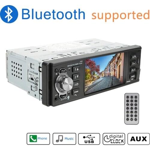 1 Din 4.1 Inch Bluetooth 4.2 Audio Video MP5 Player TF USB Fast Charging Auto Parts Car Radio ISO Remote Multicolor Lighting