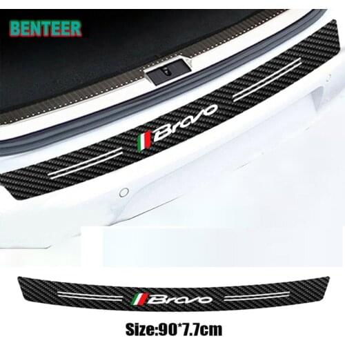 Carbon Fiber Car Bumper Sticker For Fiat BRAVO