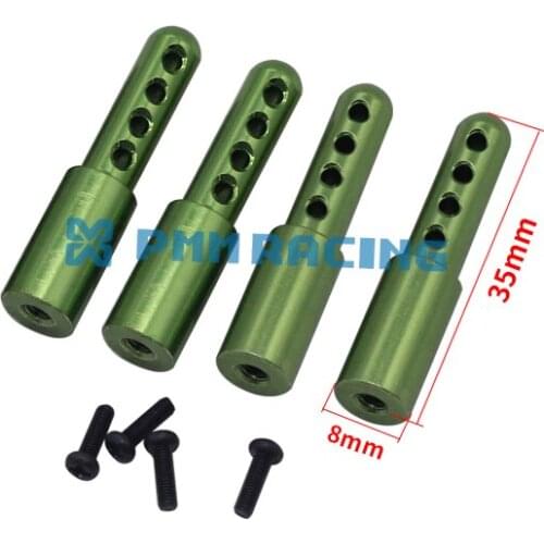 CNC Aluminium Alloy Front Rear Body Post Mount for 1/10 RC Rock Crawler Axial Tamiya Green 35mm