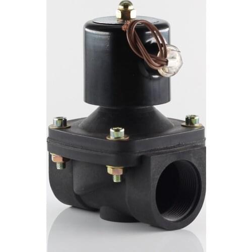 DN25 DN32 AC220 DC12V DC24V normally closed plastic solenoid valve, the coil can work continuously for 24 hours without burning