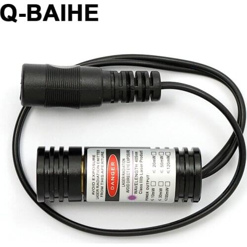 Focusable 150mW 405nm Violet/Blue Laser Line Module with AC Adapter