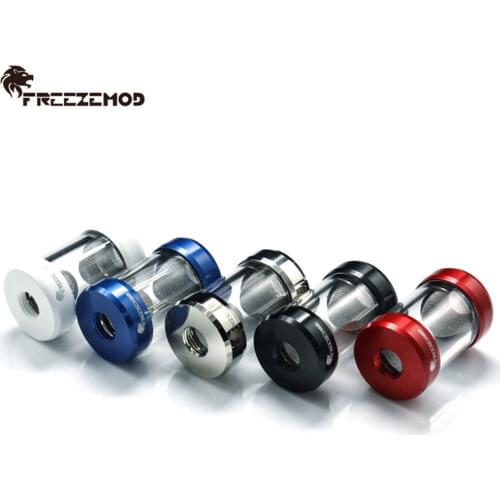 FREEZEMOD Dual G1 / 4 " Inner Thread Filters 0.15mm Mesh Connection Aluminum+PMMA MOD PC Water Coolling Inch 3 /8 " GLQ-JX1