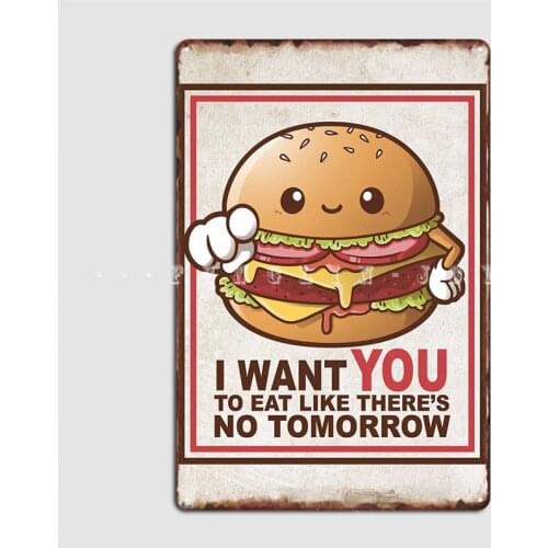 Hamburger Sam I Want You Metal Sign Poster Printing Pub Mural Tin Sign Poster