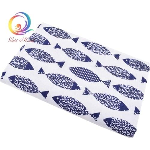 Haisen,Printed Cotton Linen Fabric For Quilting Sewing DIY Sofa Table Cloth Furniture Cover Tissue Curtain Bag Cushion Fabric