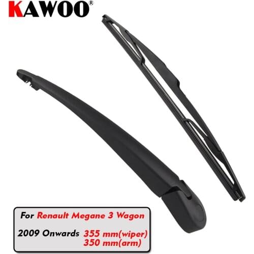 KAWOO Car Rear Wiper Blade Blades Back Window Wipers Arm For Renault Megane 3 Wagon Hatchback (2009-) 355mm Windscreen Blade