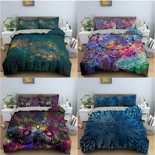 3D Printing Bedding Set with Pillowcase Quilt Cover Comforter Cover Fabric Flower Pattern Kids Boys Home Textile