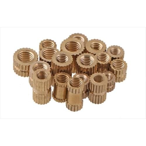 Injection molding machine nut brass copper insert M1.4 M1.6 M2 M2.5 M3 mut embedded copper knurled nut Embedded parts