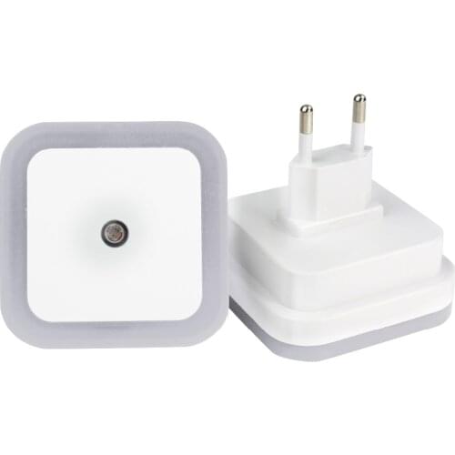 Mini LED 0.5W Night Light Control Auto Sensor Baby Bedroom Lamp square White yellow AC110-220V LED night light for baby US EU A1