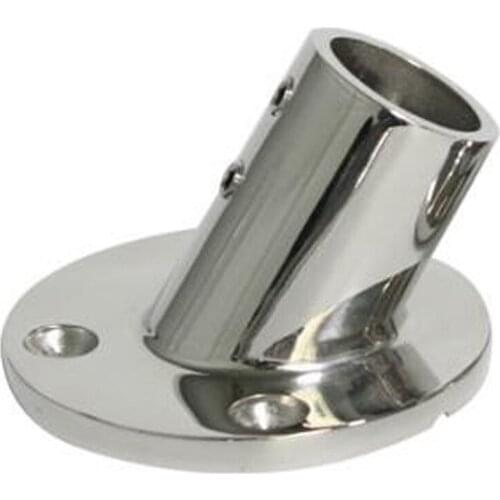 Marine Stainless Steel 60 Degree 22mm 7/8 Inch Tube Round Base Hand Rail Railing Fitting g Yachts Accessories