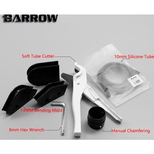 BARROW YRT Tool Kit Use for OD14mm + ID10mm PETG Pipe + Cutter + 14mm Bending Mold + 10mm Diameter Silicone Bar + Hex Wrench Set