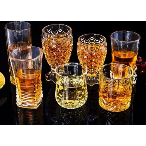 Set of 2 irregular style fashion party club whiskey wine glass cups 0903-01