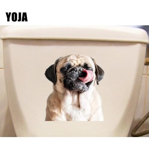 YOJA 18.4*20.4CM Lovely Octopus Dog Home Room Wall Decals Decor Toilet Sticker T1-0315