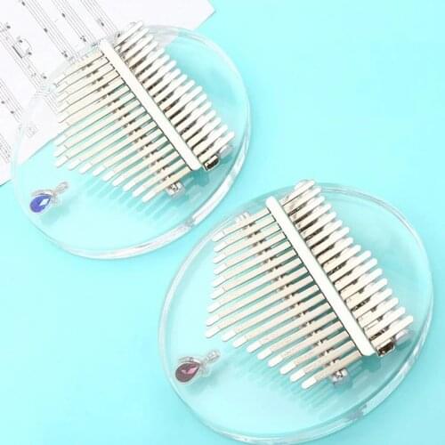 Kalimba 17 Keys Thumb Piano Transparent Acrylic Finger Piano Mini Keyboard Musical Instrument Gift For Adults Kids Professionals
