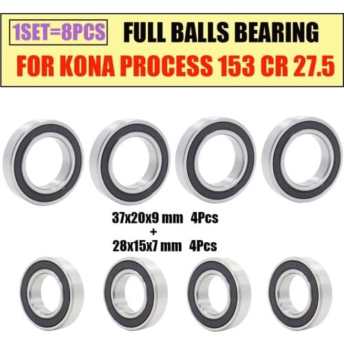 6904-2RSV 6902-2RSV MAX Bearing 20*37*9 15*28*7 mm 8Pcs ABEC-5 1Set Full Balls Bicycle Bearings For KONA Process 153 CR 27.5