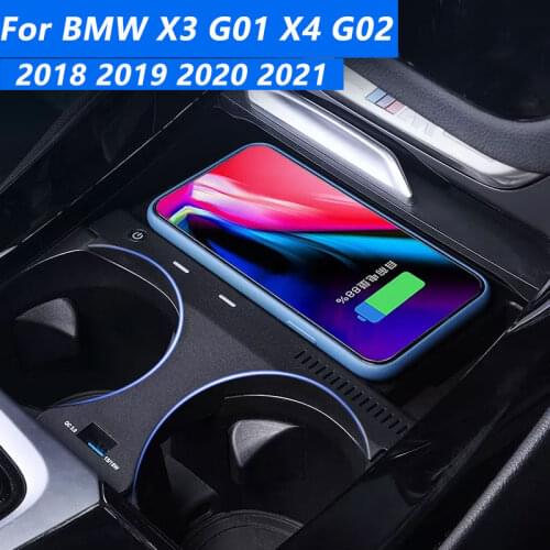 For BMW X3 G01 X4 G02 2018 2019 2020 10W QI Wireless Charger Charging Board Wireless Mobile Charger Accessories