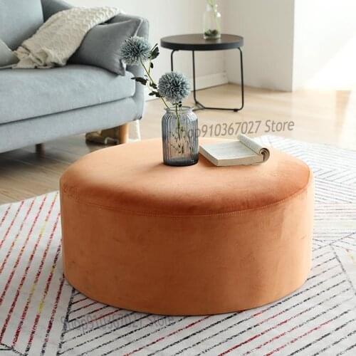 Nordic Large Stool Shoe Store Clothing Store Shoe Changing Stool Sofa Foot Stool Round Ottoman Shop Rest Coffee Table