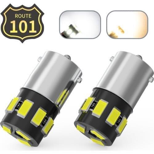 Route101 2X 1156 LED Light Bulbs for RV Travel Trailer Truck 5th Wheel Motorhome Boat and Yacht Marine BA15S 1003 93 1141 Lamps