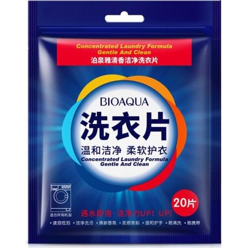 40 Pcs Eco-Friendly Fragrance Cleaning Laundry Tablets Home Wash Paper Sheets Washing Powder Soap Softener Detergent Clothes