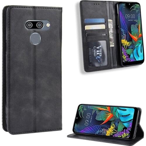Retro Slim Leather Flip Cover For LG K50 Case Wallet Card Stand Magnetic Book Cover for LG K 50 Phone Cases