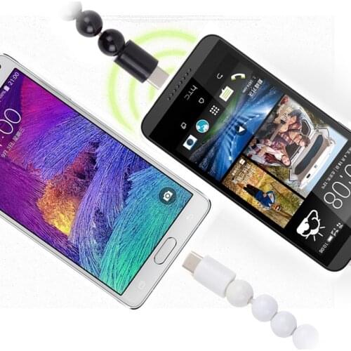 USB Type C Beaded Strand Bracelet Women Men Data Charger Cable Cord for iPhone 8 X 11 12 SE Samsung S7 S10 Android Creative