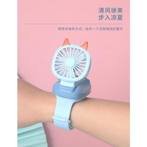 USB Rechargeable Fan With Comfortable Wrist Strap Portable Mini Fan Watch-Shaped Fan Control For Indoors Or Outdoors Traveling