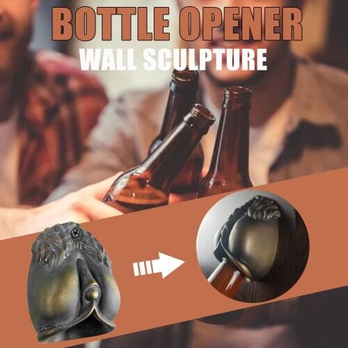 Vintage Bottle Opener Wall Mounted Corkscrew Metal Wine Beer Opener Tools Party Bar Drinking Accessory Home Decor