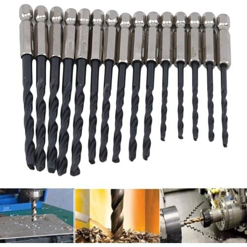 High Speed Steel Nitrogen Black Hex Shank Drill Bits 3mm 4mm 5mm Twist Drill Set