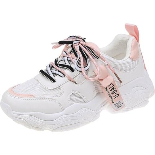 Women Chunky Sneakers Platform Breathable Casual Shoes Thick Bottom White Shoes Sneakers For Woman Running Shoe Zapatos Mujer
